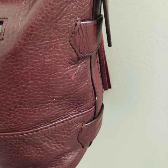 Aimee Kestenberg Leather Purse Shoulder Bag Quilted Burgundy Brown Satchel - Picture 13 of 15